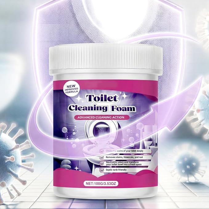 2026 New Toilet Bowl Cleaner Toilet Cleaning Foam Power Foaming Toilets Clean Clean Foam Cleaner Touch Free Foaming Powder – Bathroom Cleaning Powder (1PCS)