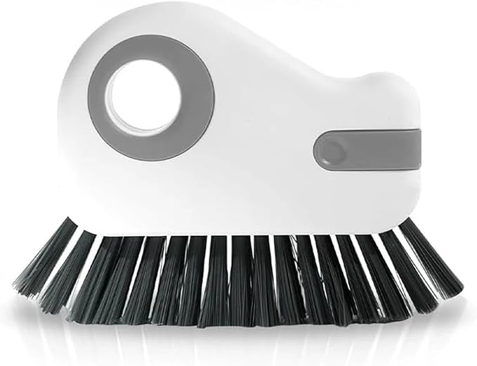2 in 1 Groove Cleaning Brush - Window Track Cleaner &amp Hard Bristle Grout Brush Tool(1 pcs Gray)