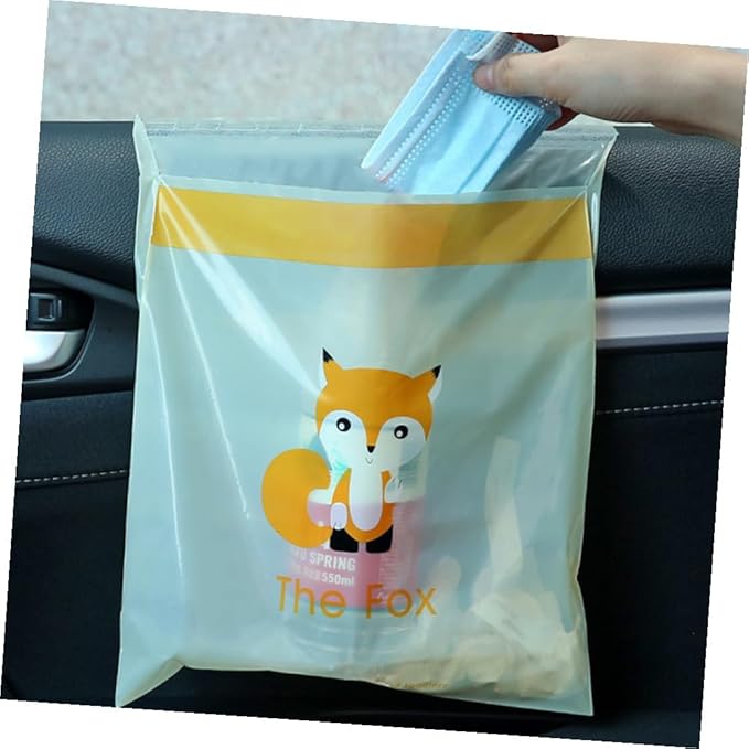 Healifty 60pcs Car Trash Bags Stick Disposable Plastic Bags for Vomit and Garbage Portable and Compact Design for Travel Use