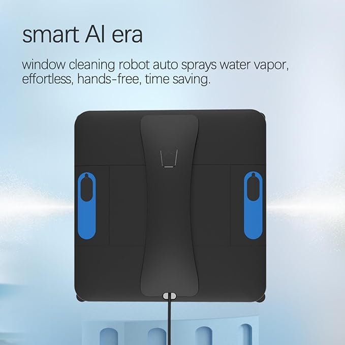Window Cleaning Robot 2600Pa Smart Glass Cleaning Robot Vacuum Cleaner Robotic Window Cleaning Tool for Indoor/Outdoor/High-Rise Building Windows White
