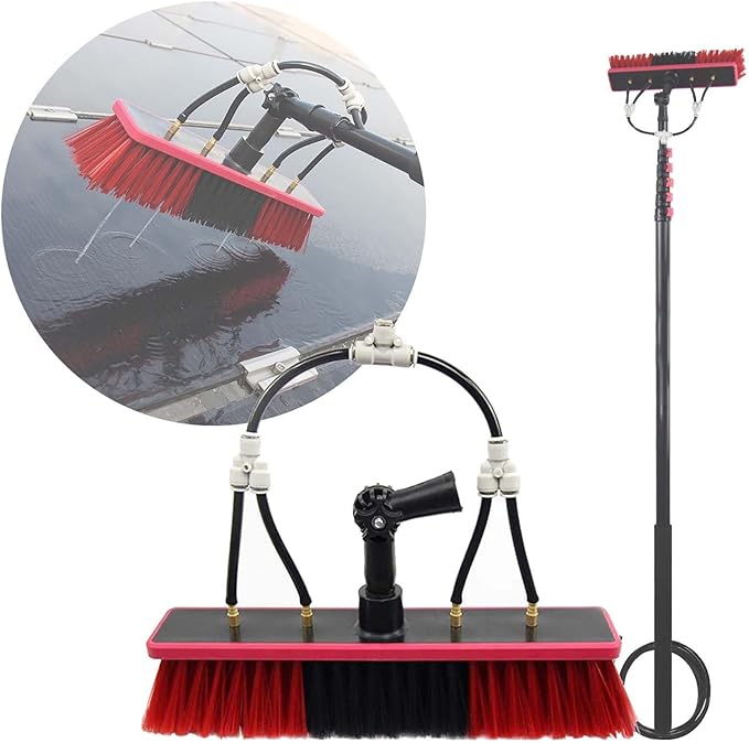 Water Fed Pole Kit Window Cleaning Pole 3.6m 5.4m 6m 7.2m 9m 10.8m Water Fed Telescopic Brush Extendable Cleaner Conservatory Roof for Photovoltaic Panel and Trucks Cleaning5.4m（18FT）