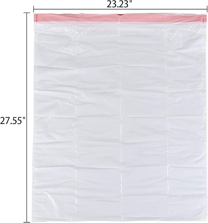 Wekioger 7 Gallon Medium Drawstring Trash Bags White Kitchen Garbage Bags 240 Bags/4 Rolls