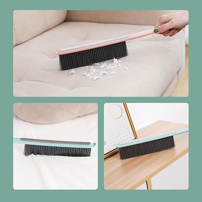 Whisk Broom Hand Held 2 Pcs Bench Brush Suitable for Sofa Curtains Cleaning Hand Broom Double-Sided Bristle Design