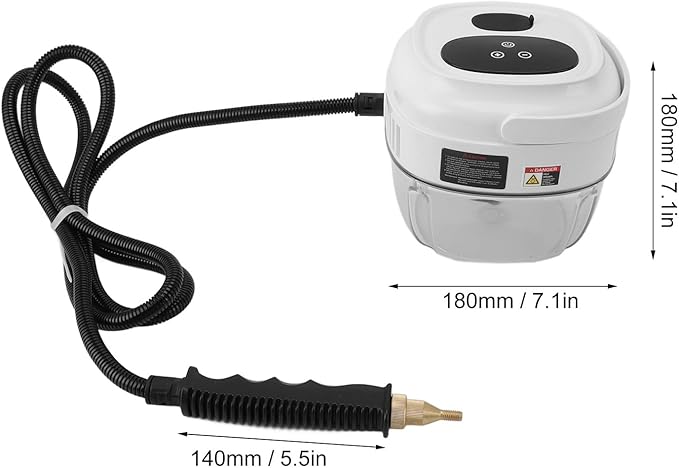 High Pressure Steam Cleaner 1500ml Handheld Steam Cleaner with 3 Brush Heads Handheld Design Multifunctional for Floors Sofas Kitchen Appliances