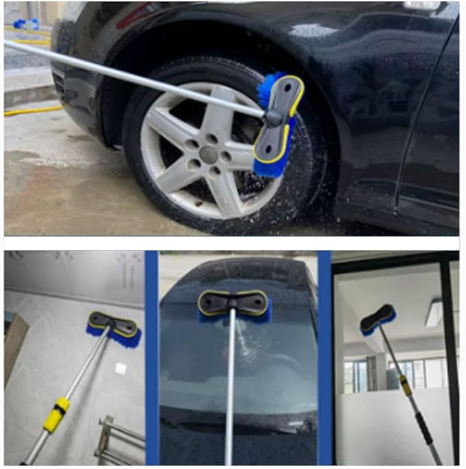 Water Fed Pole System Solar Panel Brush and Pole Window Cleaning Brush Equipment Solar Cleaning Brush Water Fed for Glass Cleaning Photovoltaic Cleaner Glass Cleaning Brush.