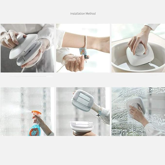 Glass Wiper- Double-sided Window Cleaner Wiper Magnetic Cleaning Tools for High-rise Glazed Windows Thickness