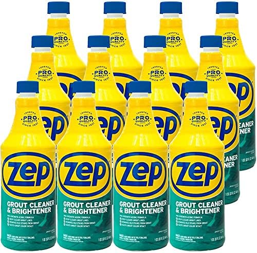 Zep Grout Cleaner and Brightener - 32 oz (Case of 12) ZU104632 - Make Grout Look New Again Just Like Magic