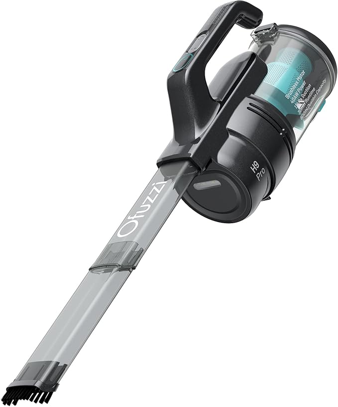 Ofuzzi H9 Pro Handheld Vacuum Cleaner Extra-Long Crevice Tool 40AW/13kPa Surging Suction LED- Display&ampLight Up to 30 Mins Runtime Portable Vacuum for Home Cleaning Black