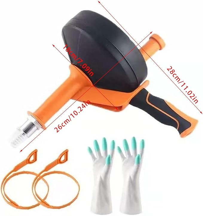 Manual and Electric Drain Cleaner with Steel Spring for Kitchen Sink Bathroom Toilet Clog Removal Ergonomic Handle