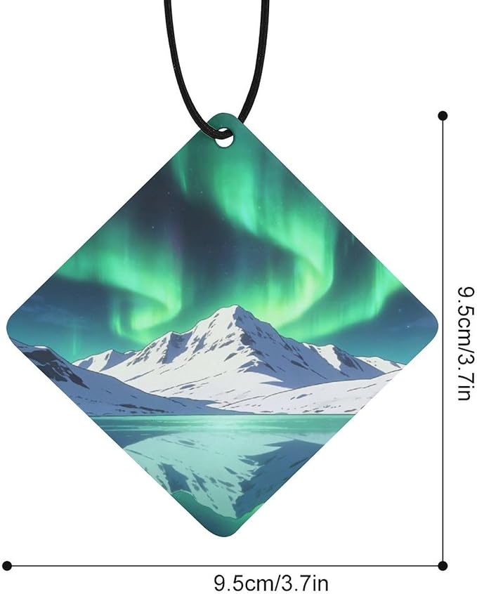 5PCS Car Air Freshener Hanging Personalized Double Sided Snow Lakes Car Fresheners Long Lasting New Cars Scents Cute Automotive Freshies for Closets Drawers (tea)