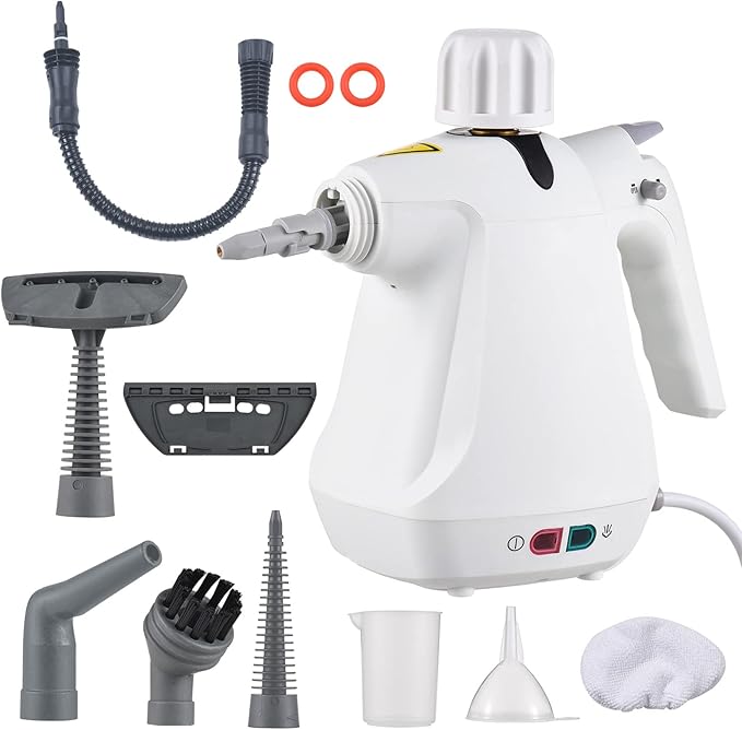 1000W Handheld Multi-Surface Steam Cleaner with Accessories Multi-Purpose Steamer for Home Use Steamer for Cleaning Floor Upholstery Grout And Car