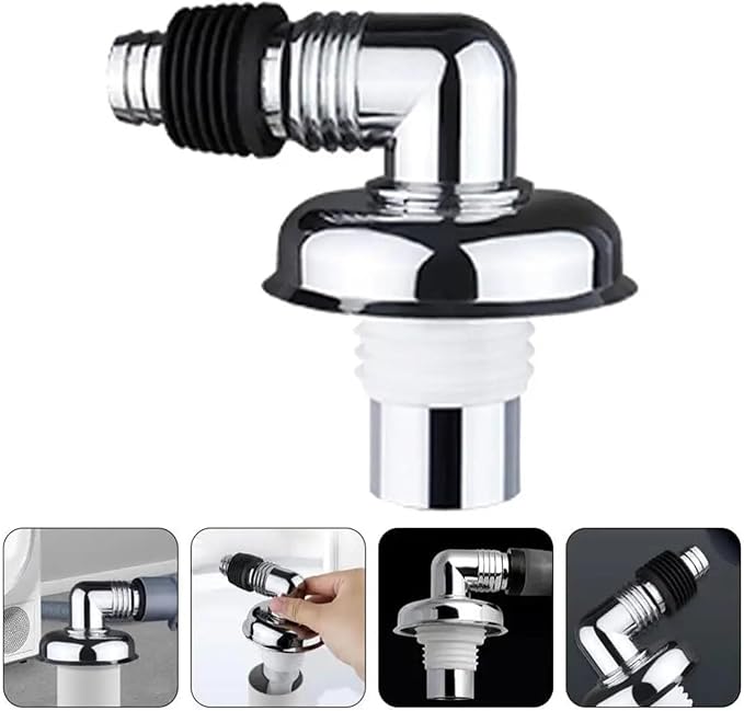3 Way Drain Pipe For Washing Machine One-way Return Proof Drainage Strainer Stopper Insect Odor Proof Sink Sewer Joint Plug(Style A 1PC)