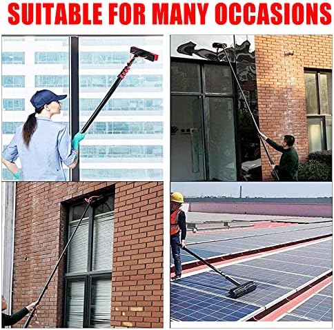 Glass Cleaning Brush Home Water Fed Telescopic Pole Kit Solar Panel Brush Rotating for Photovoltaic PanelPhotovoltaic Panel Cleaning BrushWater Fed Pole KitWindow and Solar Cleaning Pole