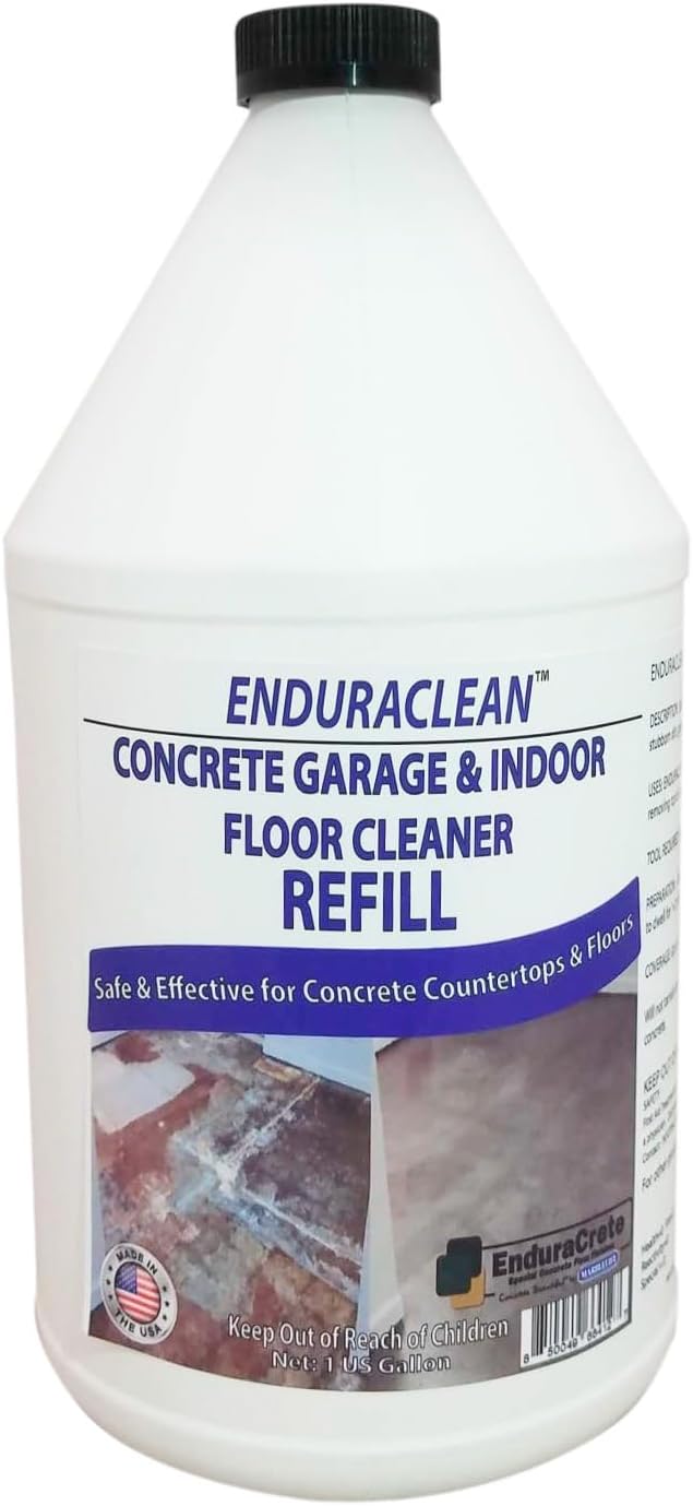 Marblelife EnduraCLEAN Garage and Indoor Concrete Floor Cleaner Effective Basement &amp Garage Floor Cleaner Effective Concrete Cleaner Ready-To-Use Cement Cleaner &amp Degreaser 128 oz Refill