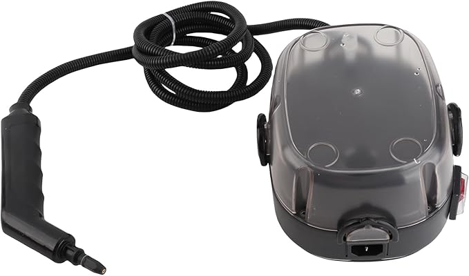 1500W Portable Handheld Steam Cleaner - 105℃ High Temperature Deep Cleaning with Removable Tank and 3 Brushes for Kitchen Bathroom Car Windows (US plug)