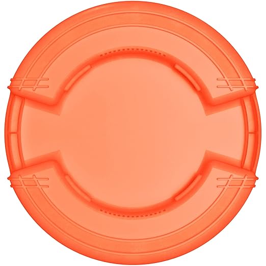 SPARTA Bronco 32 Gallon Trash Can Thick Polyethylene Bin NSF Certified Waste Container with Top Handles Bottom Handholds Reinforced Base and Stackable LLDPE 32 Gallon Orange