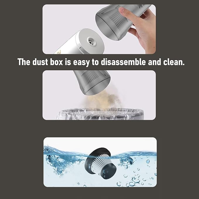 Cordless Vacuum Cleaner 3 in 1 USB Rechargeable Deep Cleaning Mops for Floor Cleaning 9pcs Tools Stick Vacuum for Carpet Hard Floor Pet Hair