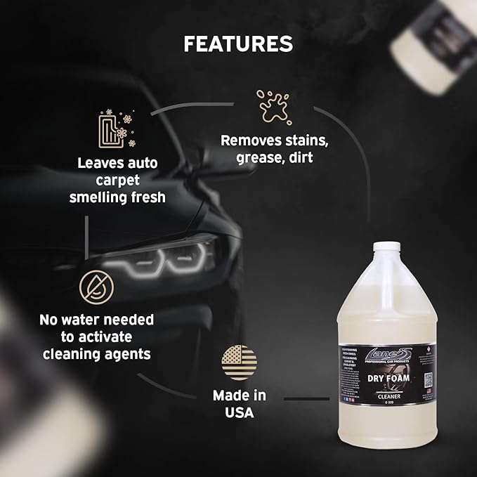 LANE'S Carpet Cleaner Spray- Carpet Cleaner Foam Removes Odor Fights Tough Dirt and Stains Professional Grade Cleaning Spray- 1 Gallon
