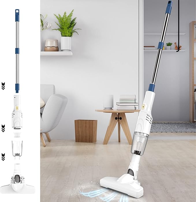 Portable Powerful Strong Suction Cordless Stick Vacuum Cleaner - 30 Mins Long Runtime Handheld Multifunctional USB Charging Household Vacuum Cleaner for Home Carpet Hardwood Floor