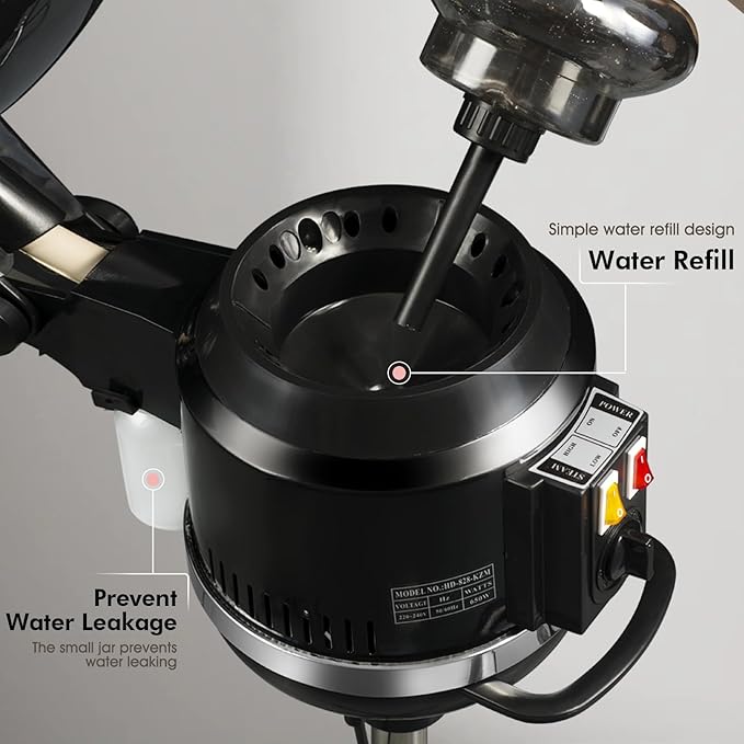 Artist hand Professional Hair Steamer for Deep Conditioning Height-Adjustable Standing Hair Steamer with Timer Hairdressing Care Hood Color Processor Beauty Salon Home