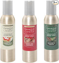 Yankee Candle Concentrated Air Freshener Room Spray Holiday Cheer Variety Pack Odor Eliminator for Home Bathroom 1.5 Oz (Pack of 3)