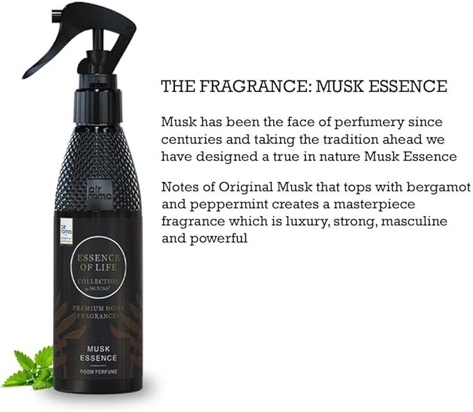 AaIrR-RrOMmAa Premium Air Freshener - Musk Essence Turquoise Sea Breeze &amp English Garden Pack Of 3 (200 Ml Each) | Long-Lasting Fragrance | For Home Office Hotel Rooms &amp Toilet