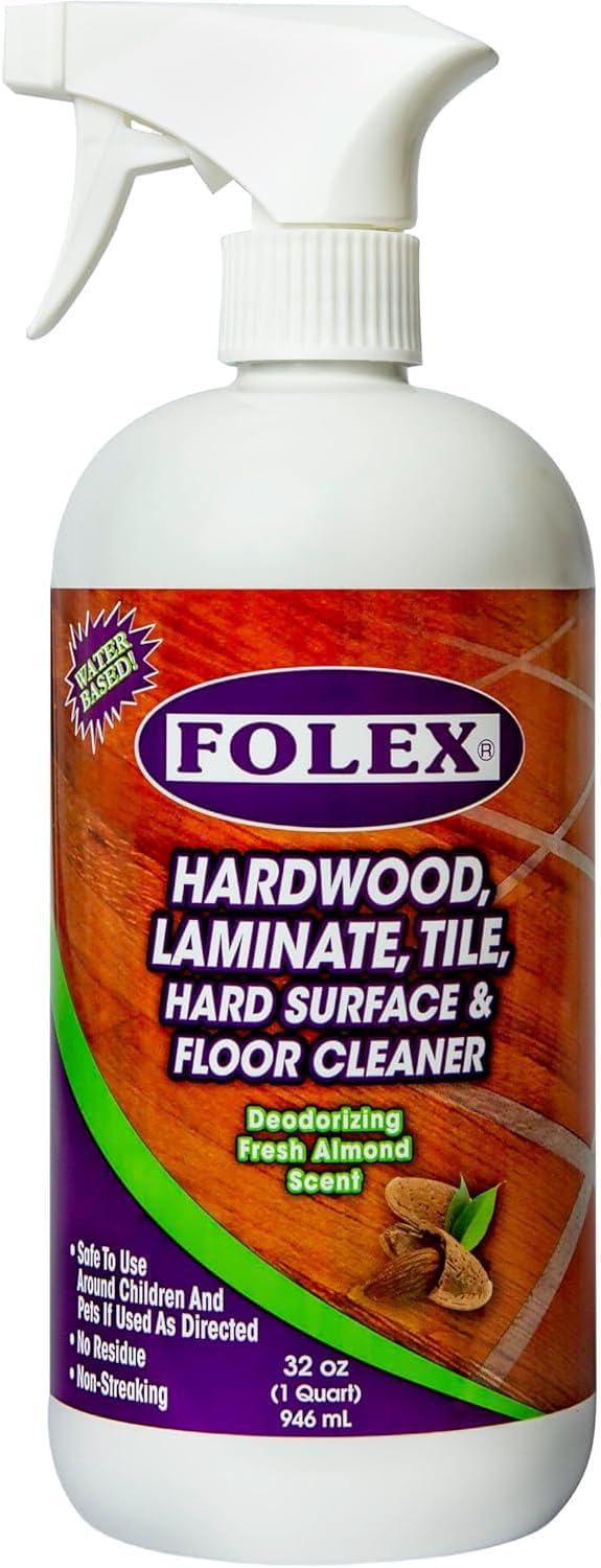 FOLEX Carpet Spot Remover &amp Hardwood/Floor Cleaner Bundle – Removes Pet Stains Grease Red Wine Food &amp More – Bundle of Two 32 oz Bottles + 2 Reusable Cleaning Cloths