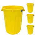 Magnum 55 Gallon Trash Can High-Vis Yellow Construction Grade Heavy Duty Plastic Jobsite Ready for Handling and Holding Garbage CMTC-C000-55Y04 (4 Pack)