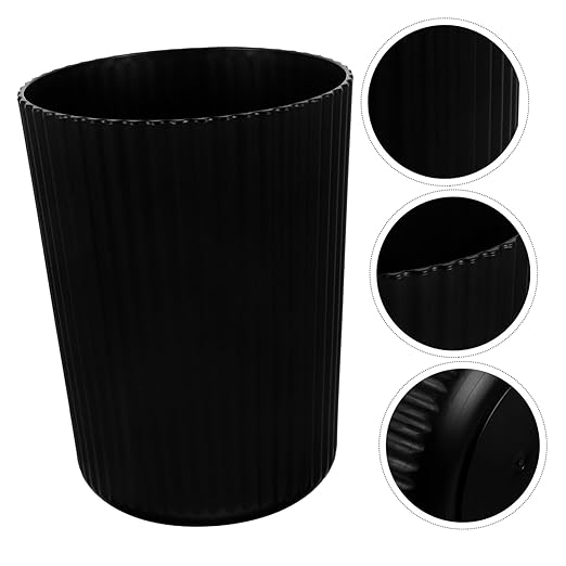 GARVALON Large Plastic Garbage Container Bin Trash Can for Kitchen Office Bathroom and More Sturdy Wastebasket for Versatile Use Modern Design for Home and Commercial Spaces