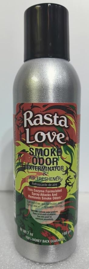Smoke Odor Exterminator 198 gm/ 7 oz Large Spray Assorted Rasta Love &amp Fierce Set of Two Cans.