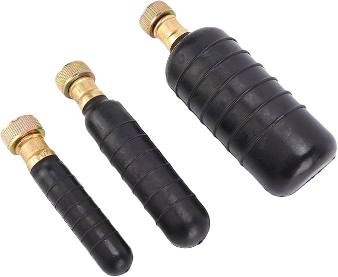Aramox Rubber Drain Bladder Unclogger Kit 3 Pcs High Pressure Cleaning Bladders For Sink Bathroom &amp Large Pipes (1-6 Inch)
