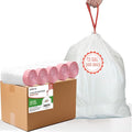 13 Gallon Trash Bags Drawstring 500 Count White &amp Unscented Garbage Bags Multi-purpose Tall Kitchen Trash Bags Can Liners for Business Home Commercial and Industrial