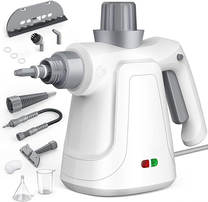 Handheld Steam Cleaner 230°F High-Temperature Steam Cleaner for All Surfaces With 12pcs Accessories for Cleaning Home Car and Grout