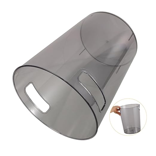 Compact Round Trash Can Handle Stylish Plastic Wastebasket for Home Office Bedroom Kitchen and College Dorm for Recycling and Waste