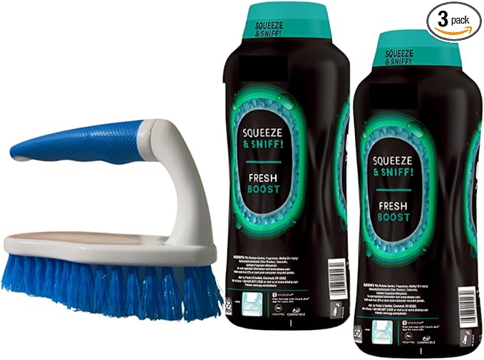 Combo-Booster Beads Fresh Scent 39.9 oz (Pack of 2) + Laundry Brush