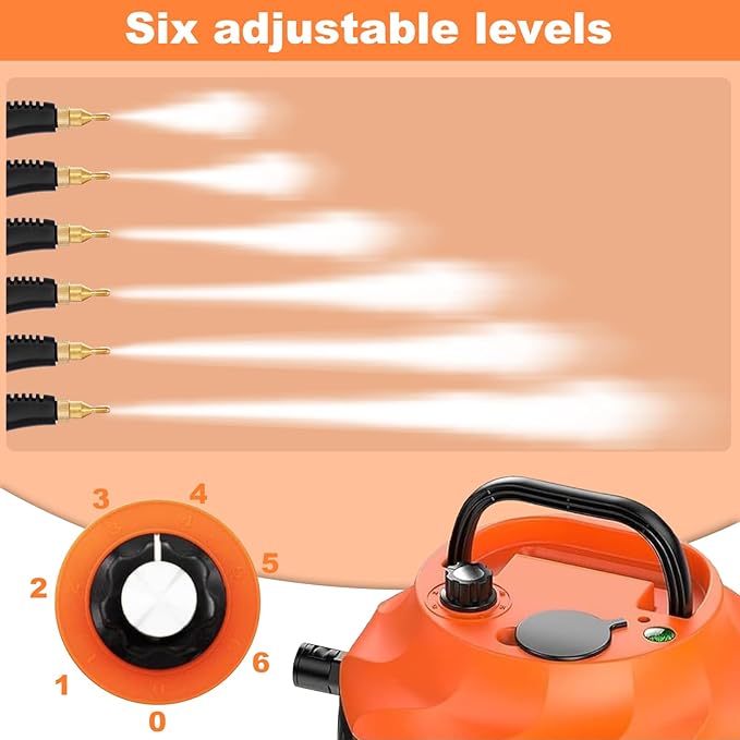 Steam Cleaner Pressurized Handheld Steam Cleaner for Home 10s Heat Up Multipurpose Steamer for Cleaning Floor/Home/Car/Bathroom/Shower/Upholstery/Grout/Window/Grease 6 Steam Adjustable