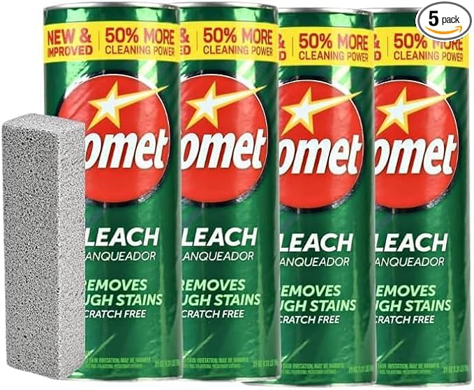 Comet Cleaner 21 oz each (pack of 4) with pumic stone