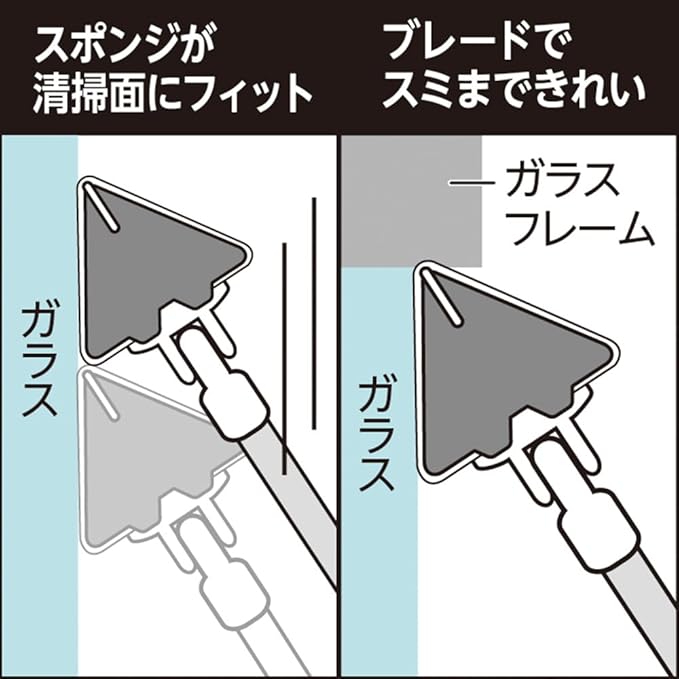 Azuma WD582 Sheet Window Wiper F Window Cleaning Wiper Glass Cleaning Wiper Glass Cleaning Wiper Window Wipe Cleaning Handle Included Easy Sponge Sheet Cleaning Sheet Glass Wiping Sheet