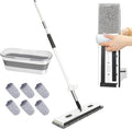 360° Rotatable Flat Floor Mop 58 Inch Long Handle with Washable Pads Large Microfiber Mop for Tile &amp Hardwood Floors Lightweight Cleaning Tool for Kitchen Bathroom Living Room
