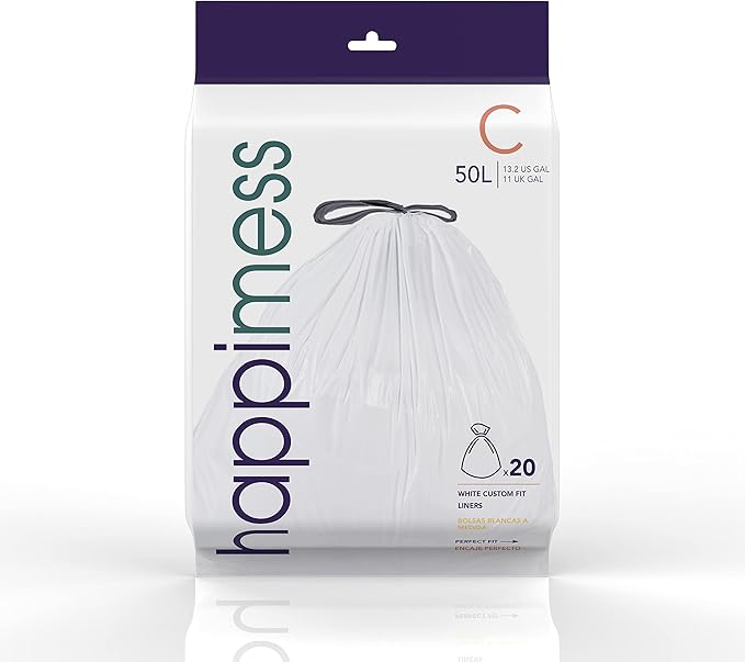 Eyely MPH3000C-WHITE Phoenix 13.2-Gallon Drawstring Unscented Trash Can Liner White (60-Count 3-Packs of 20 Liners)