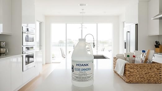(Pack of 8) - Clear Ammonia Cleaner Liquid Multi-Surface Cleaning Solution | Removes Grease Hard Water Stains and Odors - Multipurpose Kitchen Bathroom and Commercial Use - 64Oz 8 Pack -Ready to Use