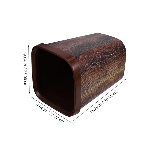 Imitation Grain Garbage Can Wastebasket for Bathroom Office Stylish and Space-Saving Household Trash Holder