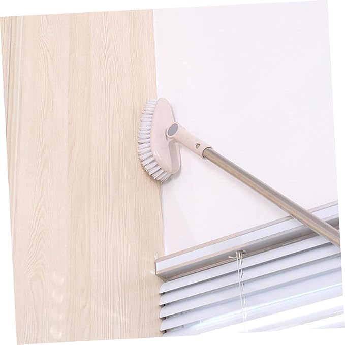 Bathroom Cleaning Brush Handle Ergonomic Rotatable Design for Hard Reach Areas for Floor and Toilet Cleaning Bristles