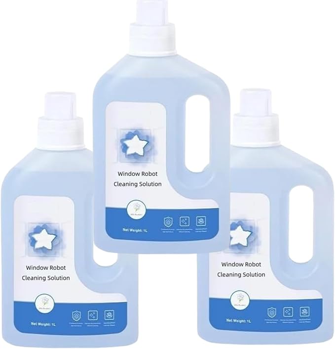 Multi-Surface Winbot Cleaning Solution Compatible With ECOVACS WINBOT W1 PRO/ W2 OMNI/W2 PRO/W2 PRO OMNI/WINBOT MINI HA11 Glass Cleaner Parts(3 bottle)