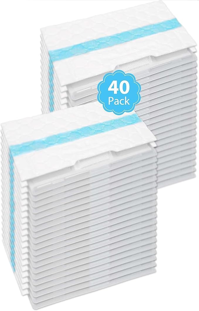 KMV 40PCS Mopping Pads Refills Compatible for Shark VACMOP Disposable Hard Floor Vacuum and Mop Pad Refills for Shark Vacmop Pro VM250 VM251 VM252 VM200 VC205 QM250 VM190 VM200P12 VMP30 4