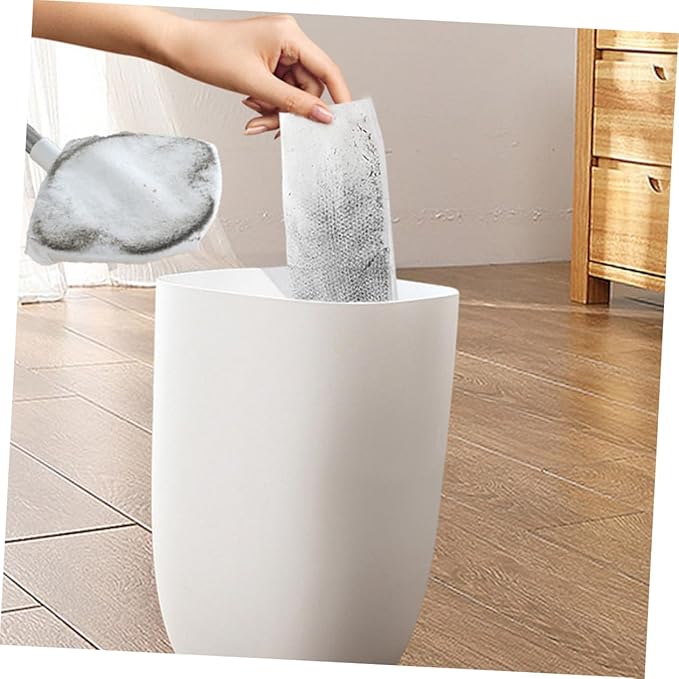 Retractable Handle Dust Mop with Electrostatic Microfiber Cloth No Wash Household Cleaning Mop for Floors and Surfaces White Triangle Shape for Easy Dust Removal