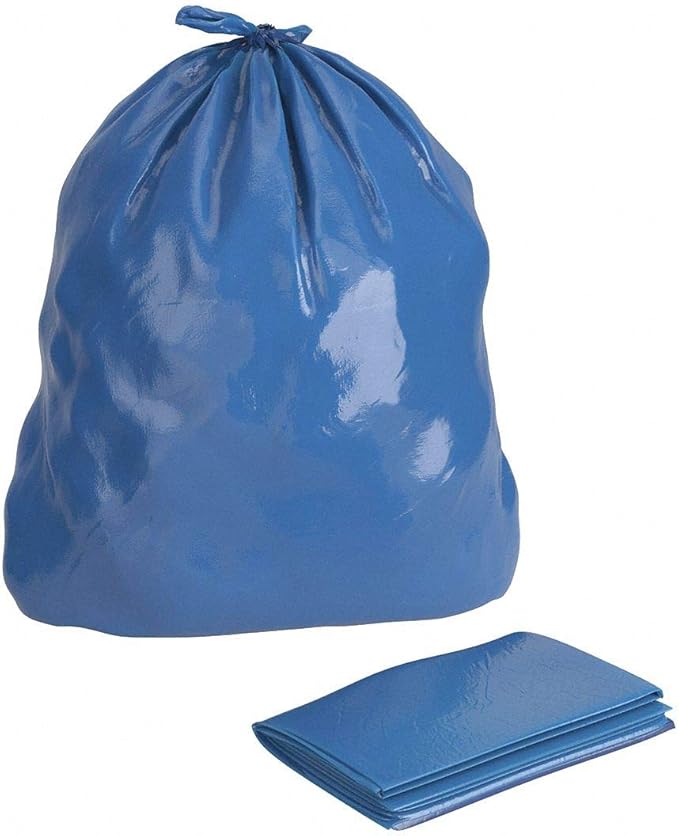 Ability One Trash Bag 33 gal LLDPE Flat Pack Blue PK 100 8105-01-517-1357 - 1 Each