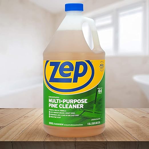 Zep Concentrated Multi-Purpose Pine Cleaner - 128 oz (Pack of 2) ZUMPP128 - Multi-Purpose Cleaner for Professional Commercial and Household Use From the Bathroom to Kitchens and Dining Rooms