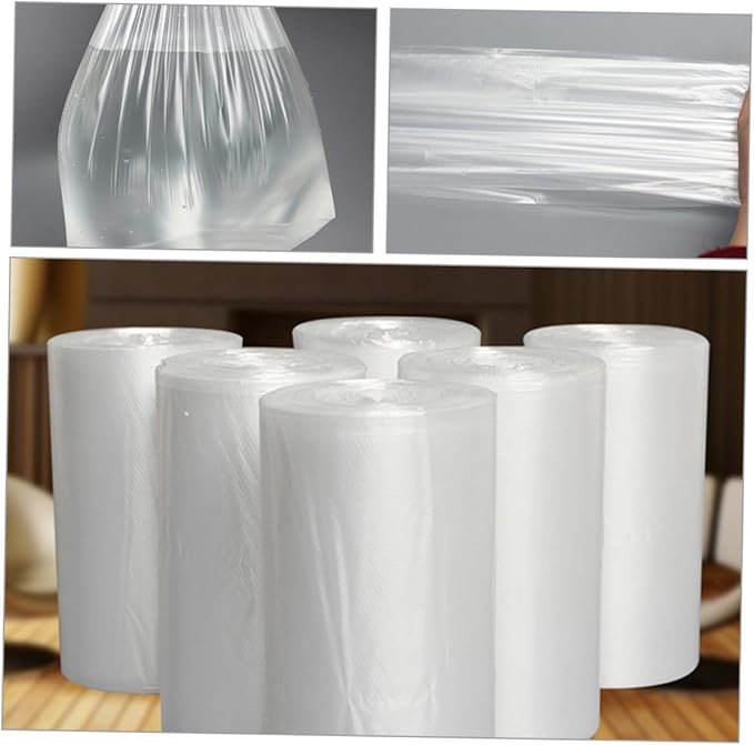 6 Rolls Thickened Plastic Trash Bags 45x50cm Small Garbage Bags for Bathroom and Bedroom Use Home Disposable Trash Liners