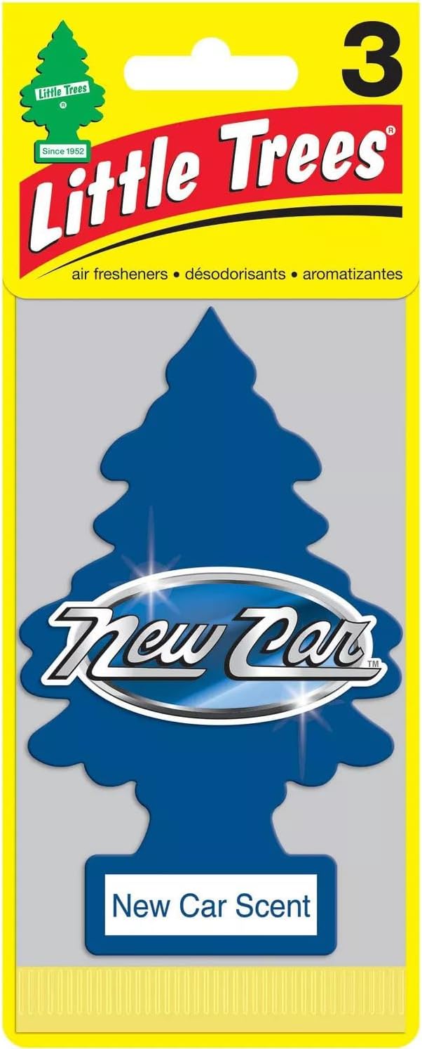 Little Trees U3S-32089 Car Air Freshener New Car Scent 3-Pk. - Quantity 8